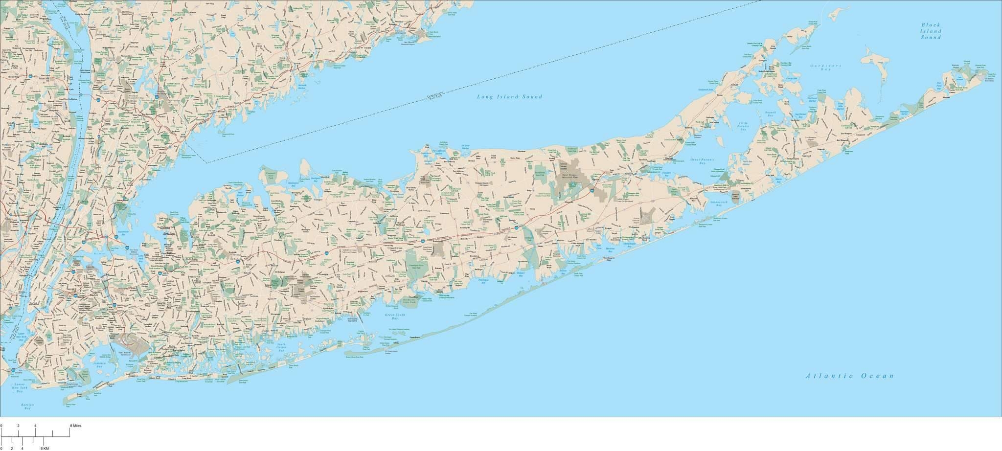 Printable Map Of Long Island