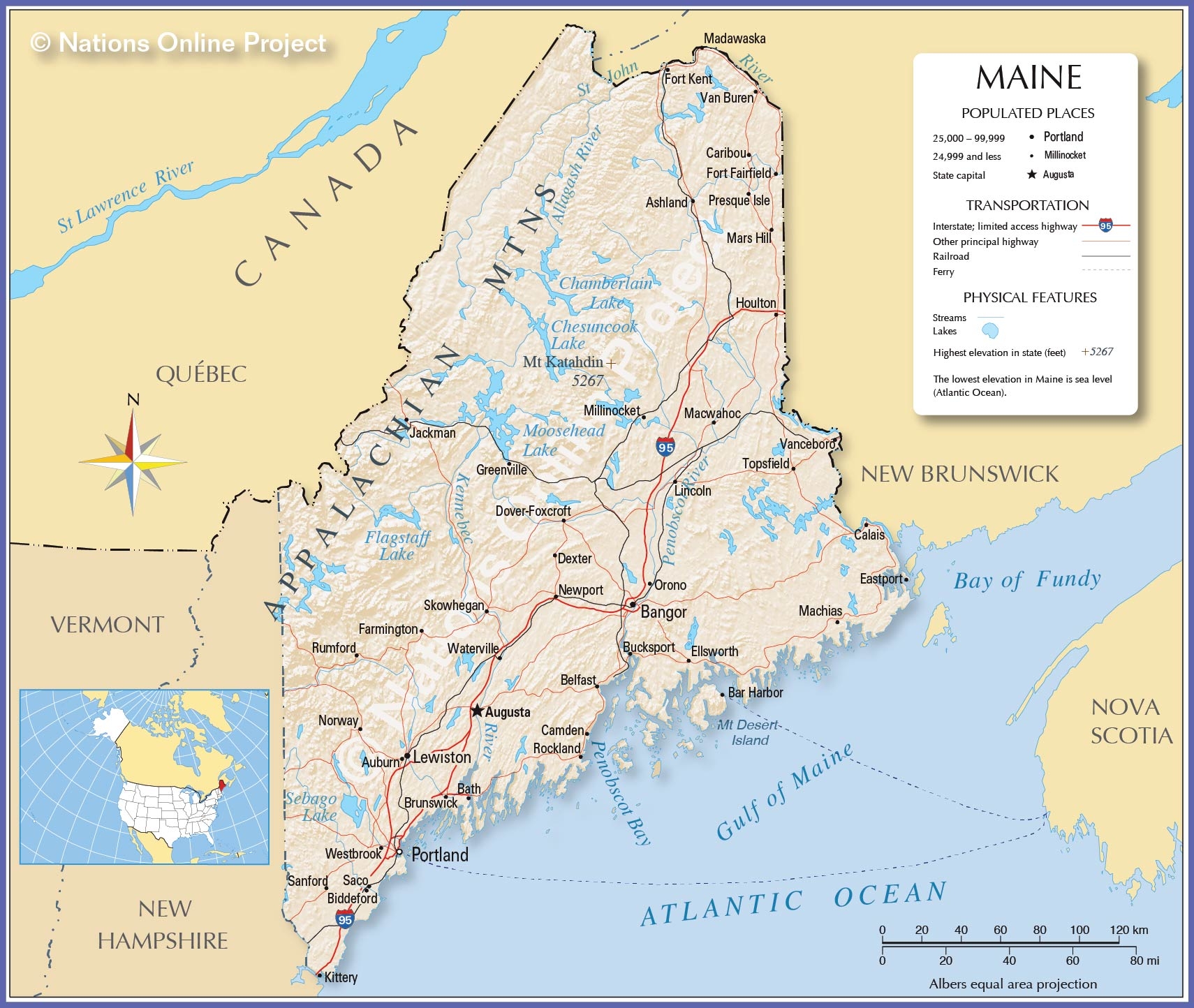 Printable Map Of Maine Coast