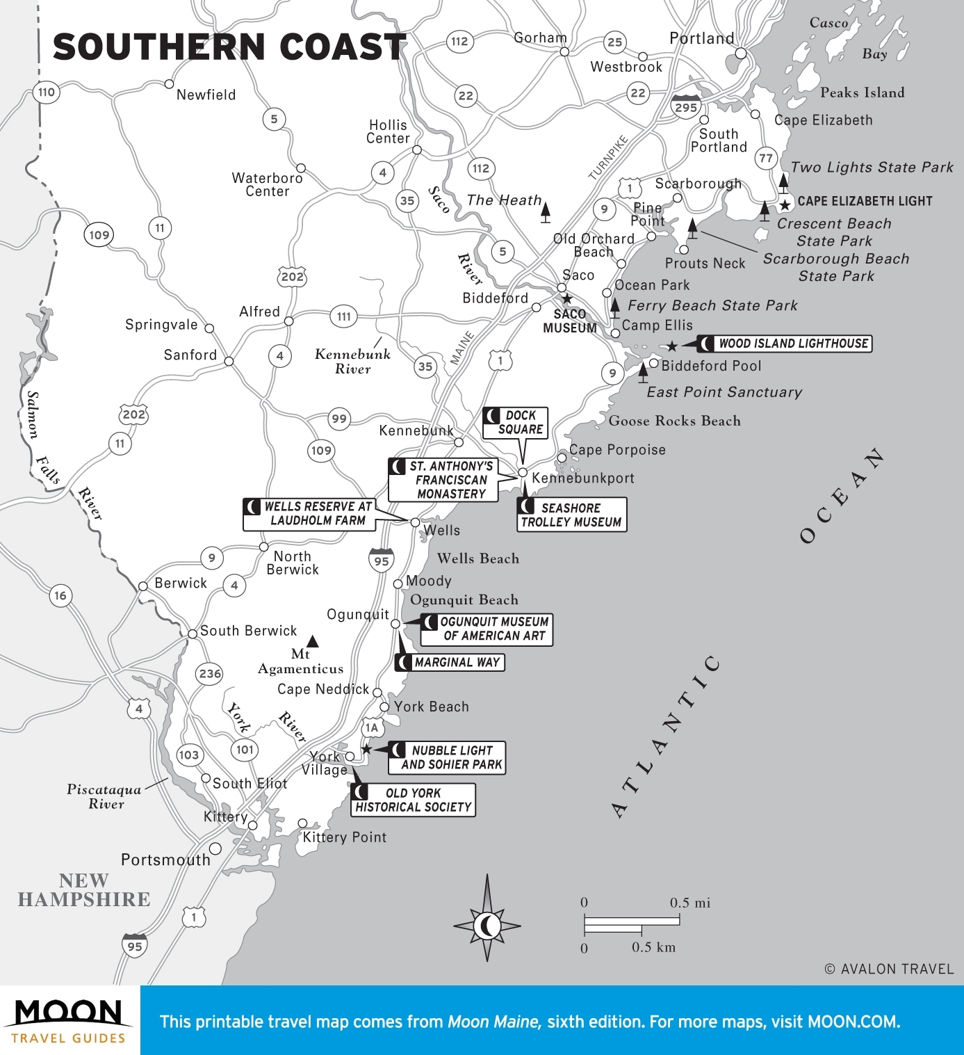 Printable Map Of Maine Coastline Free Printable Map