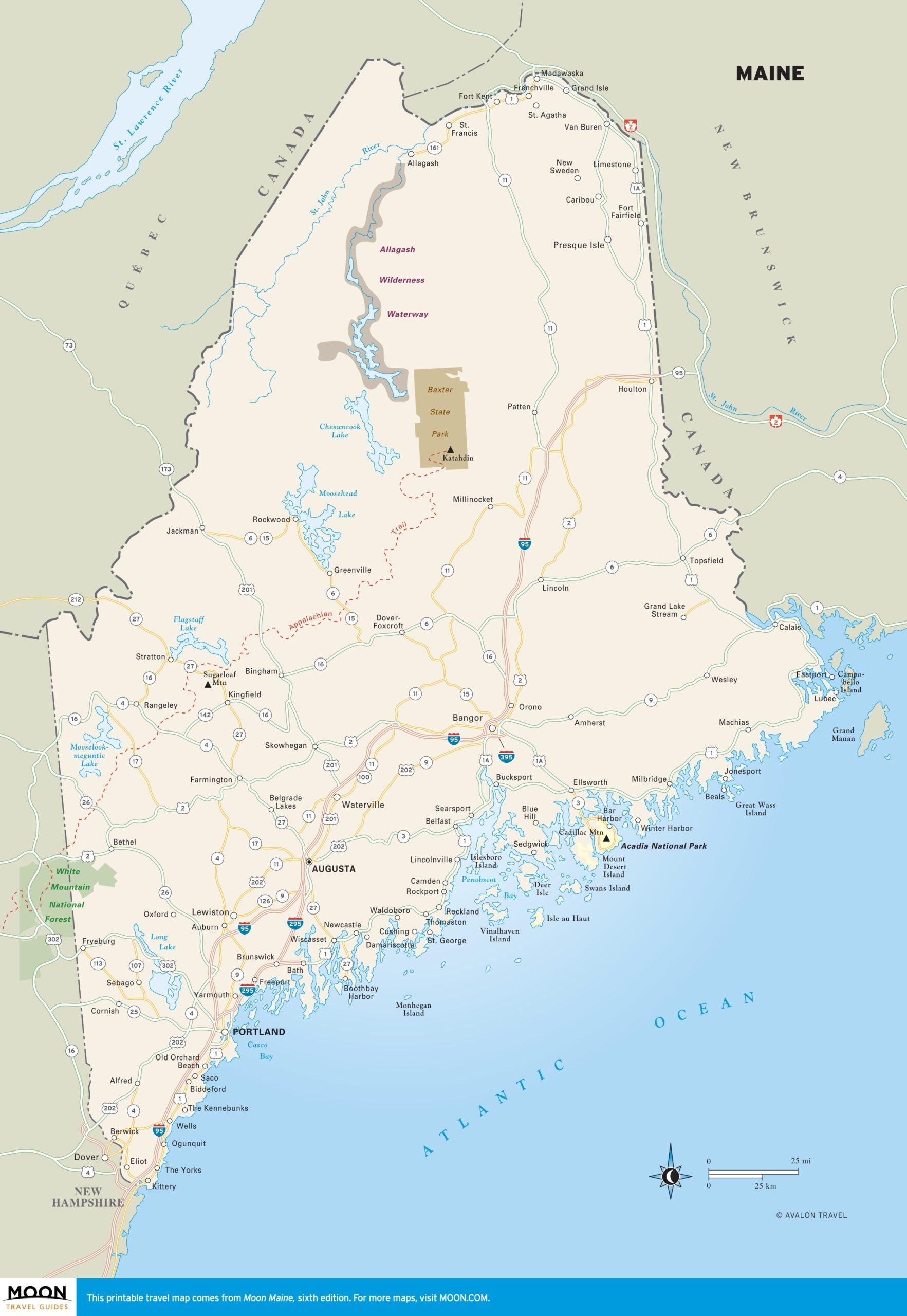 Printable Map Of Maine Coastline Free Printable Map