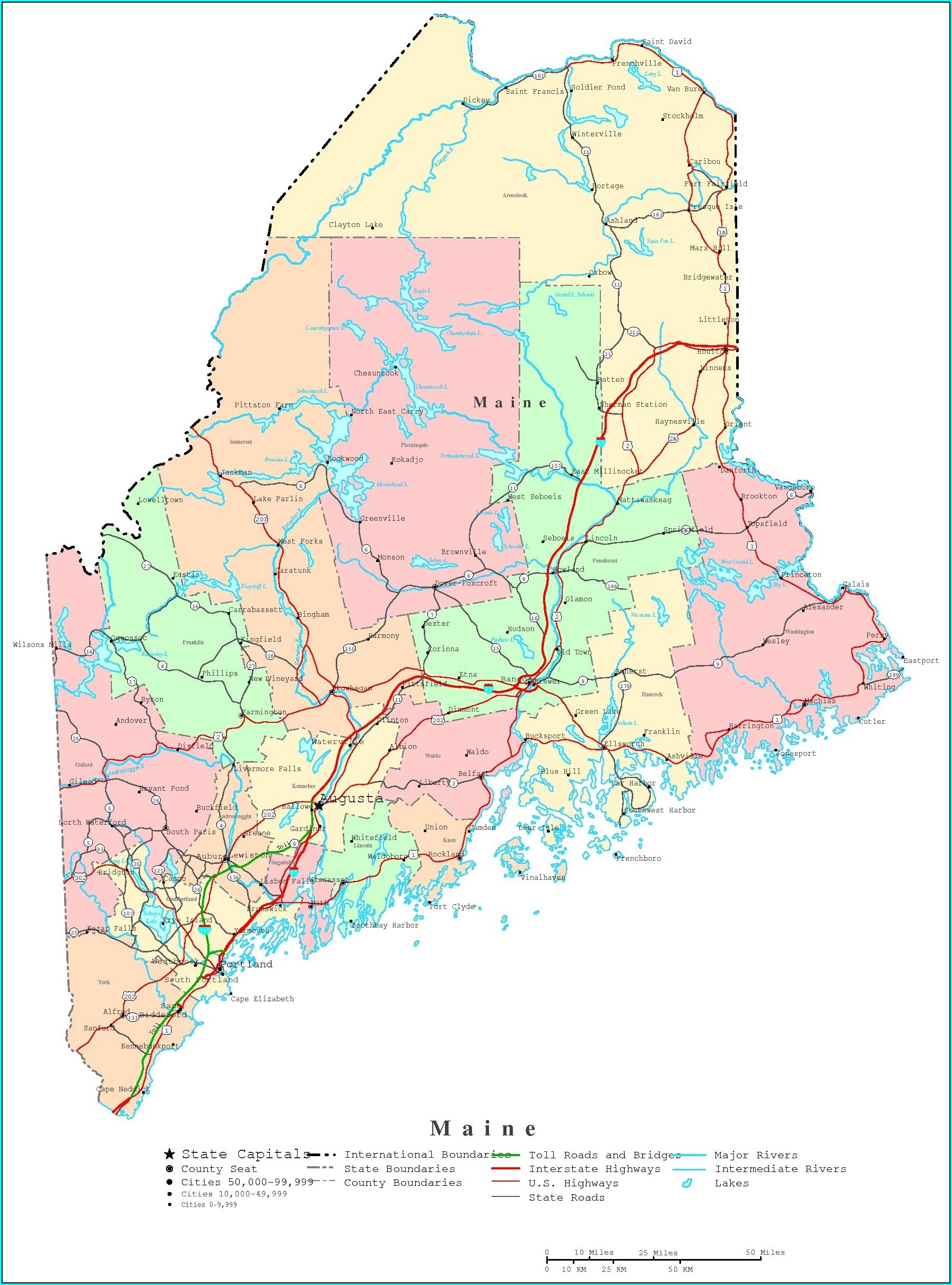 Printable Map Of Maine Lighthouses