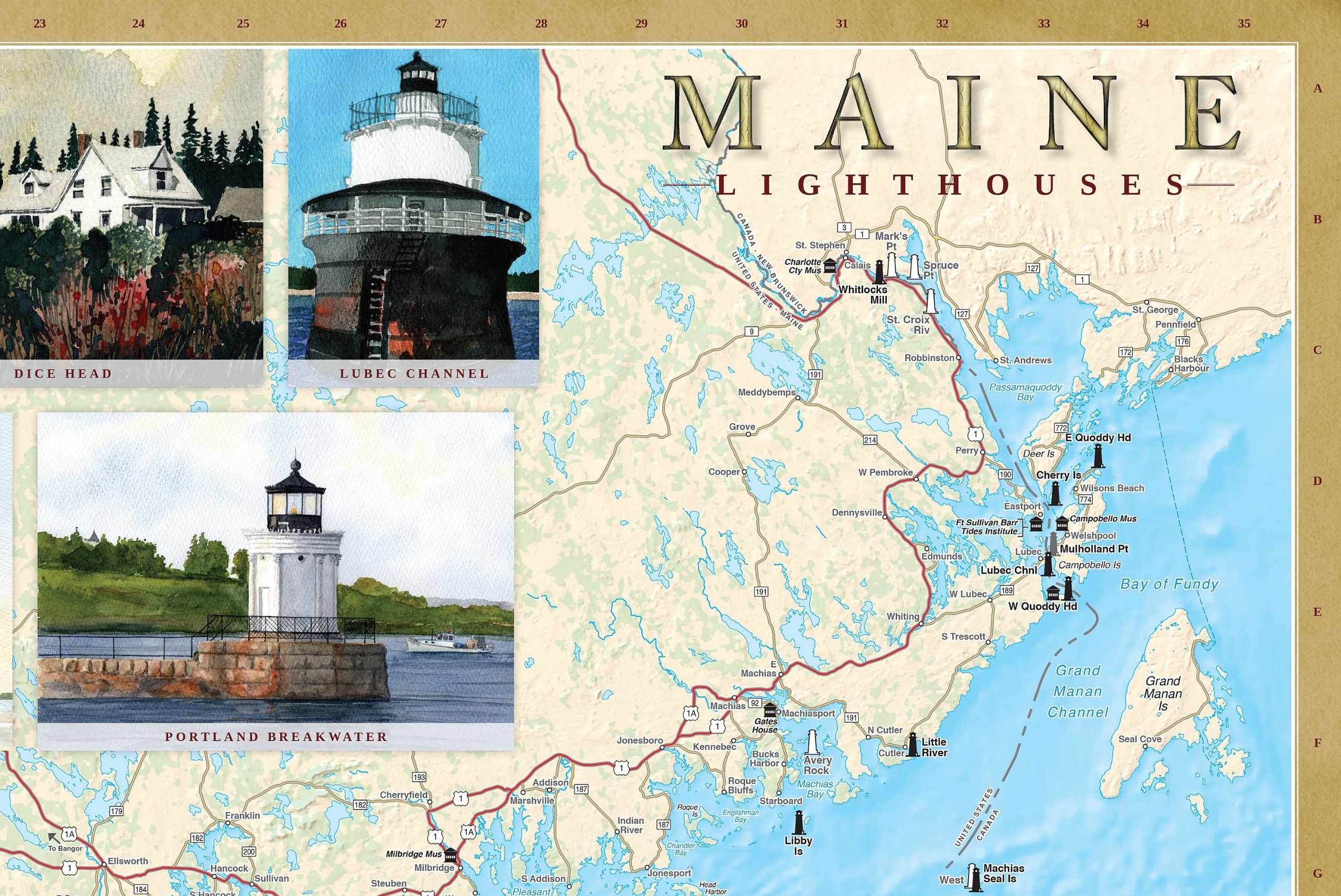 Printable Map Of Maine Lighthouses