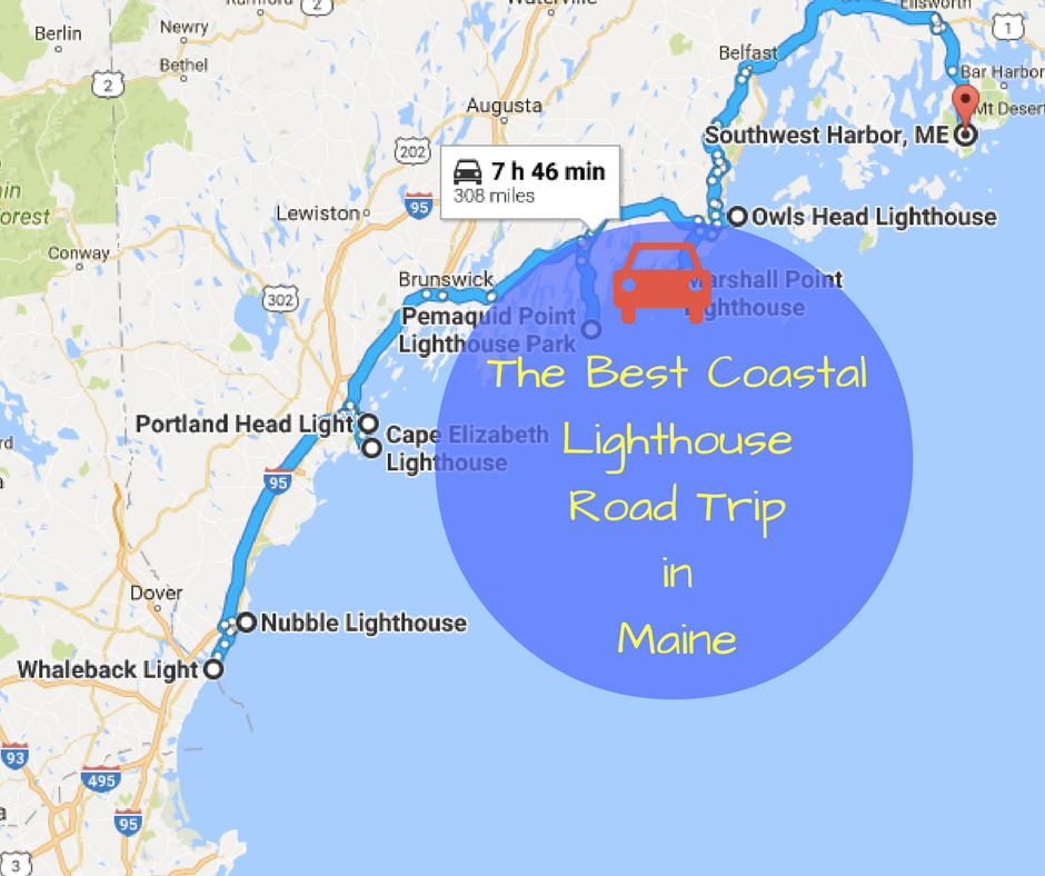 Printable Map Of Maine Lighthouses