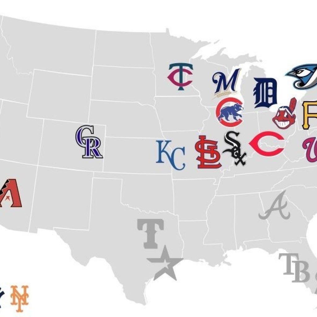 Printable Map Of Mlb Stadiums