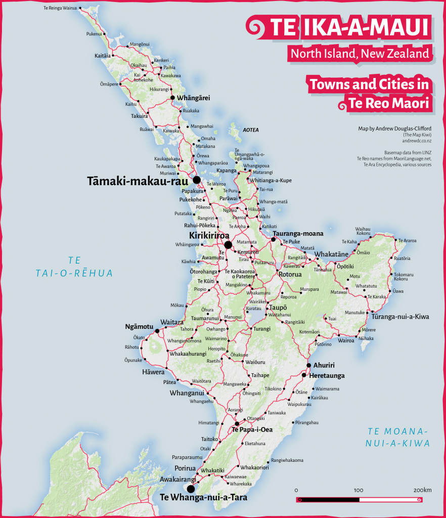 Printable Map Of North Island Nz