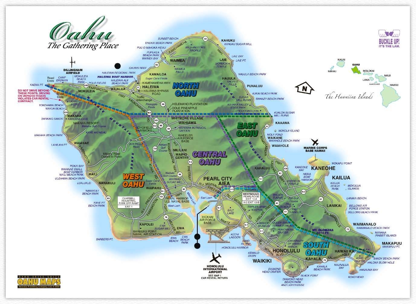 Printable Map Of Oahu Beaches