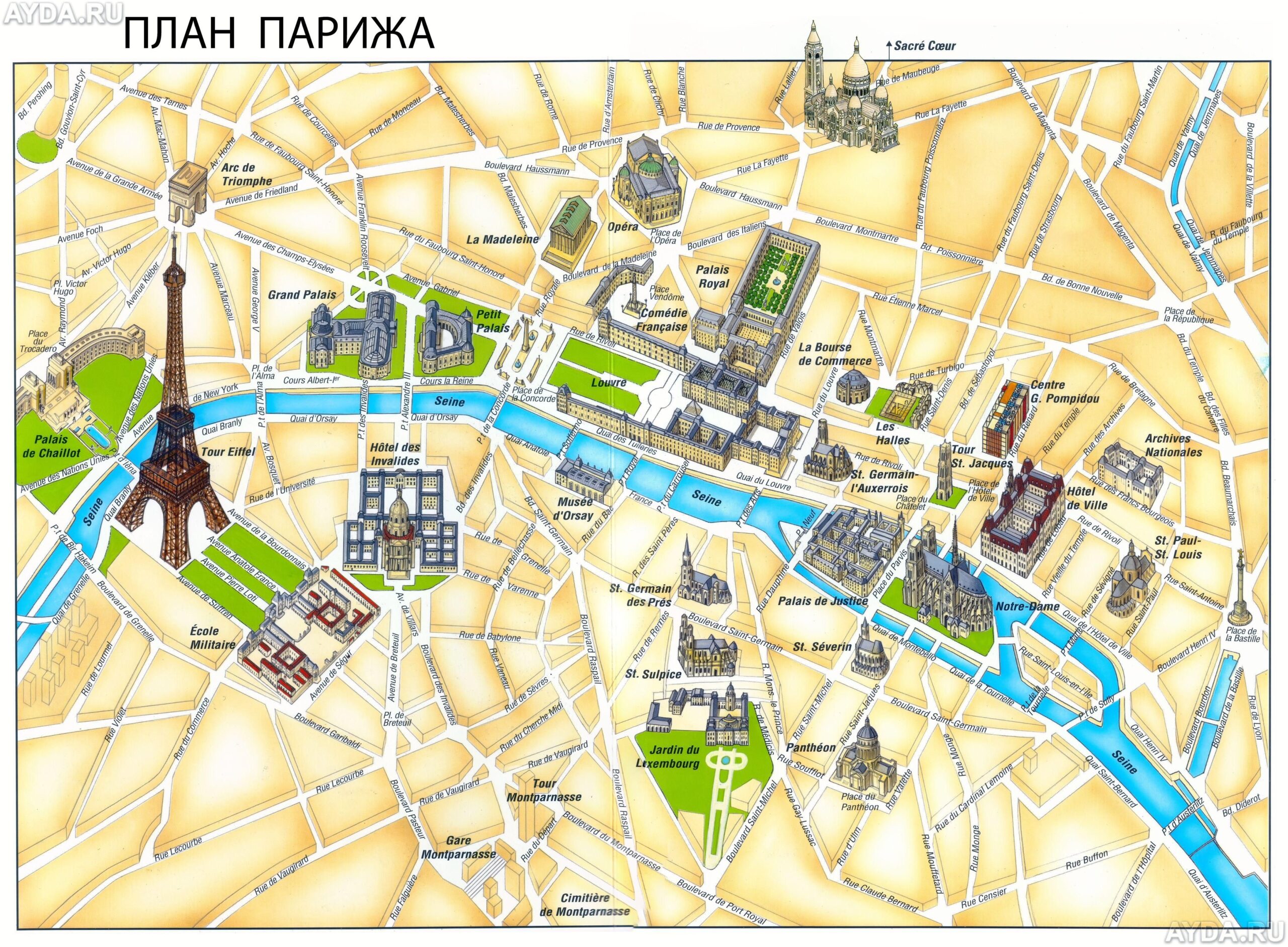 Printable Map Of Paris Tourist Attractions Printable New Year Banners