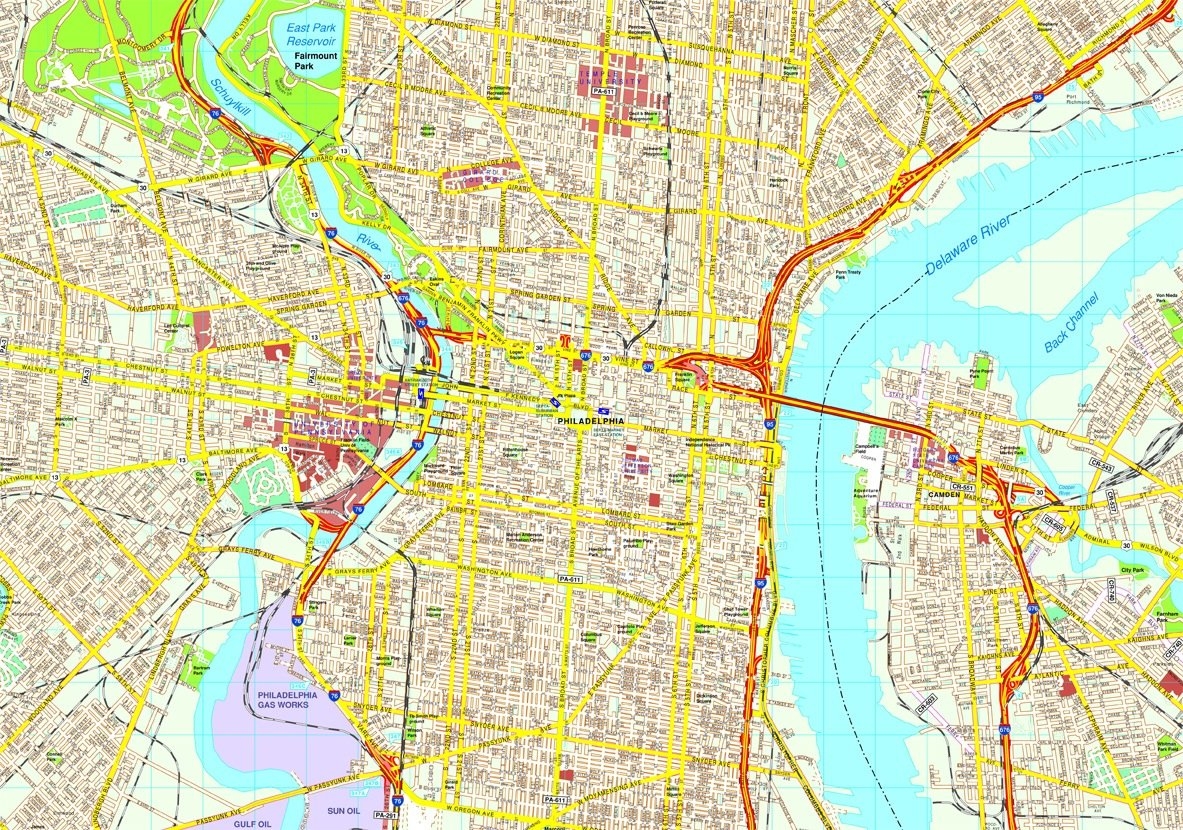 Printable Map Of Philadelphia