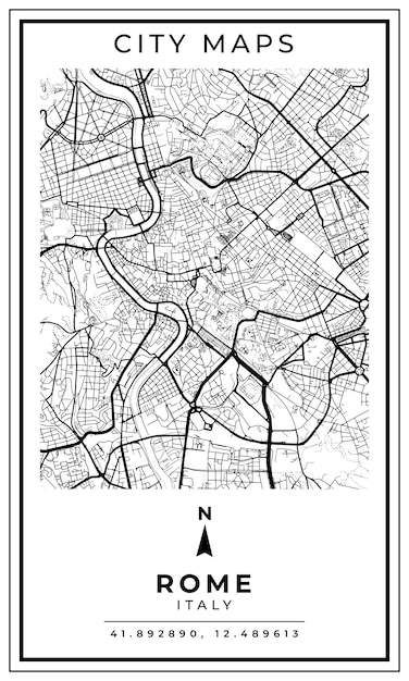 Printable Map Of Rome Italy