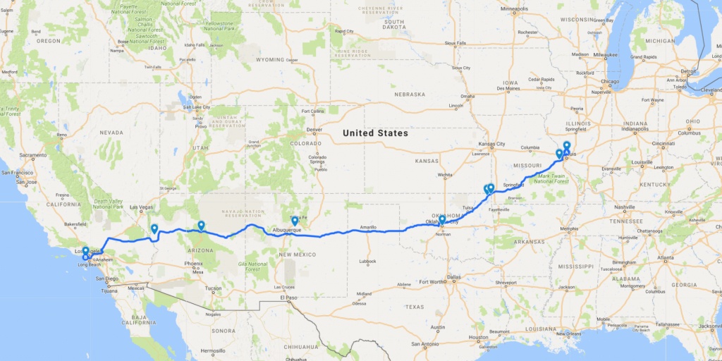 Printable Map Of Route 66 Usa Printable US Maps
