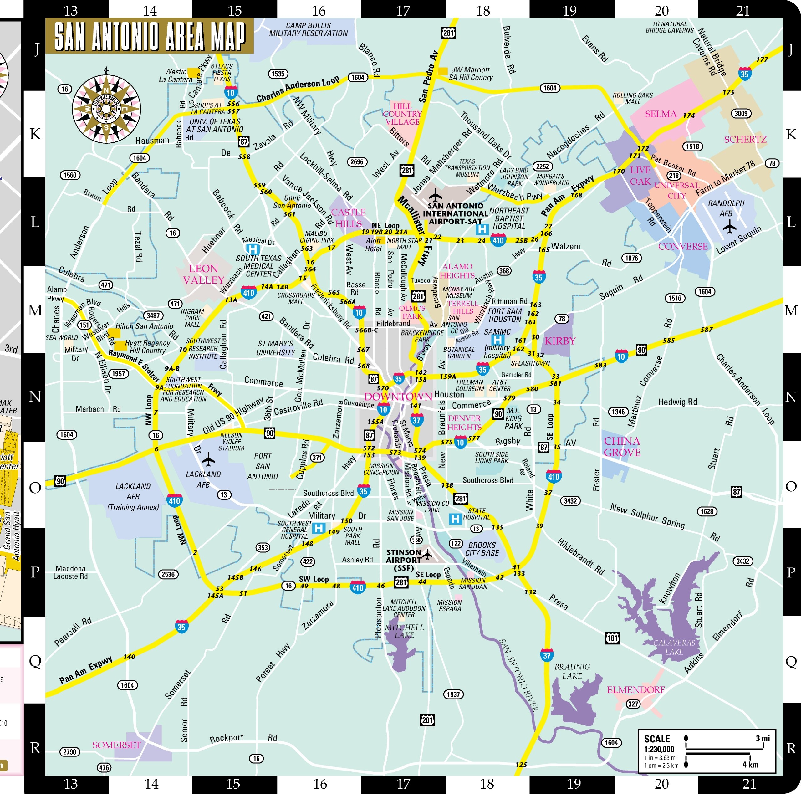 Printable Map Of San Antonio