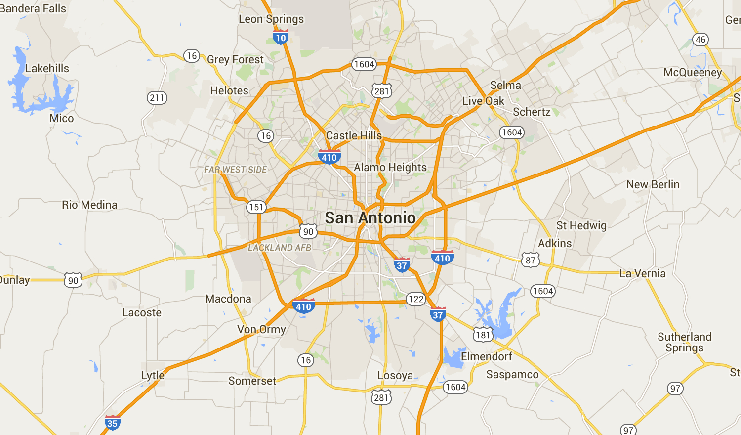 Printable Map Of San Antonio