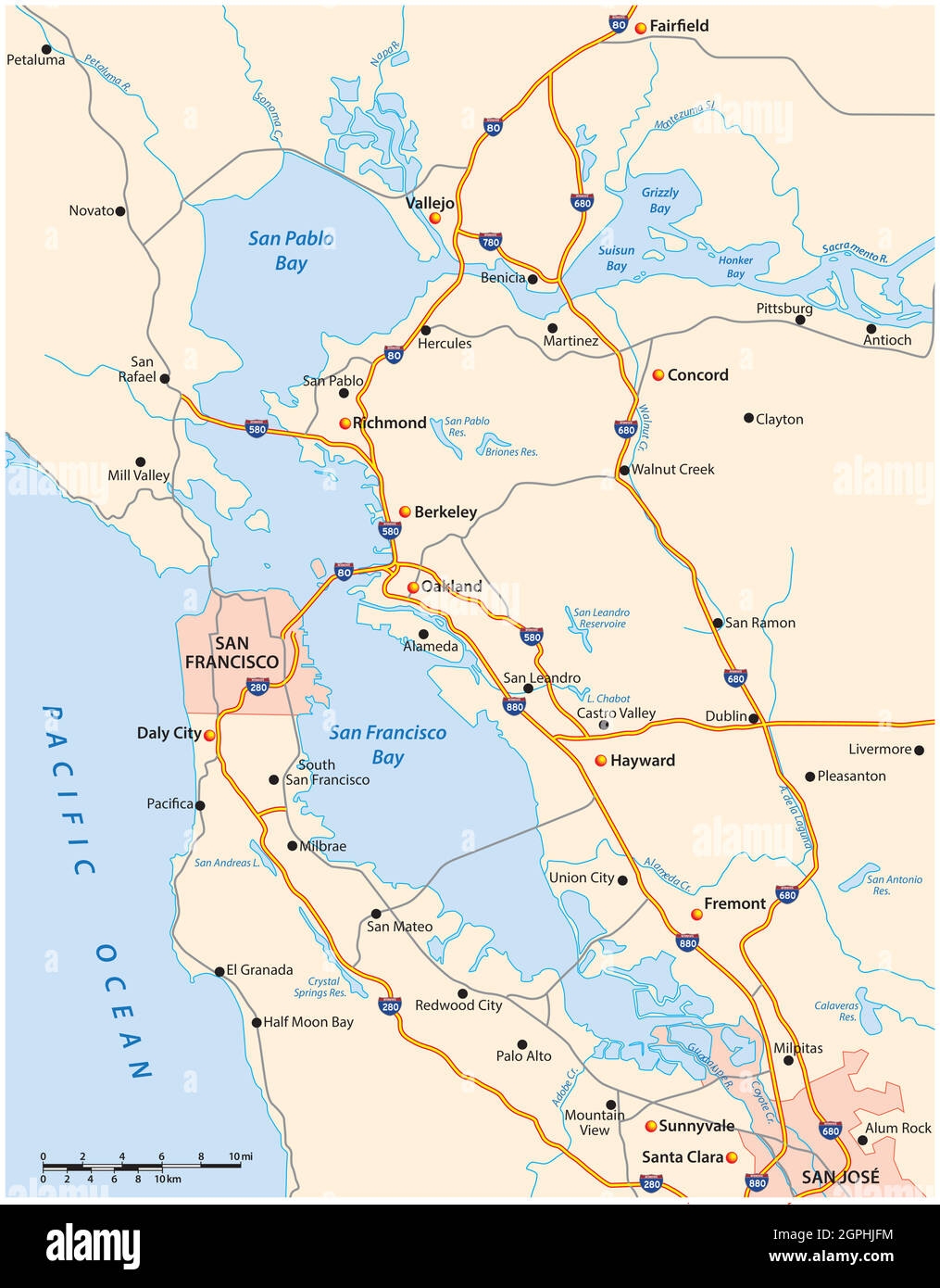 Printable Map Of San Francisco Bay Area