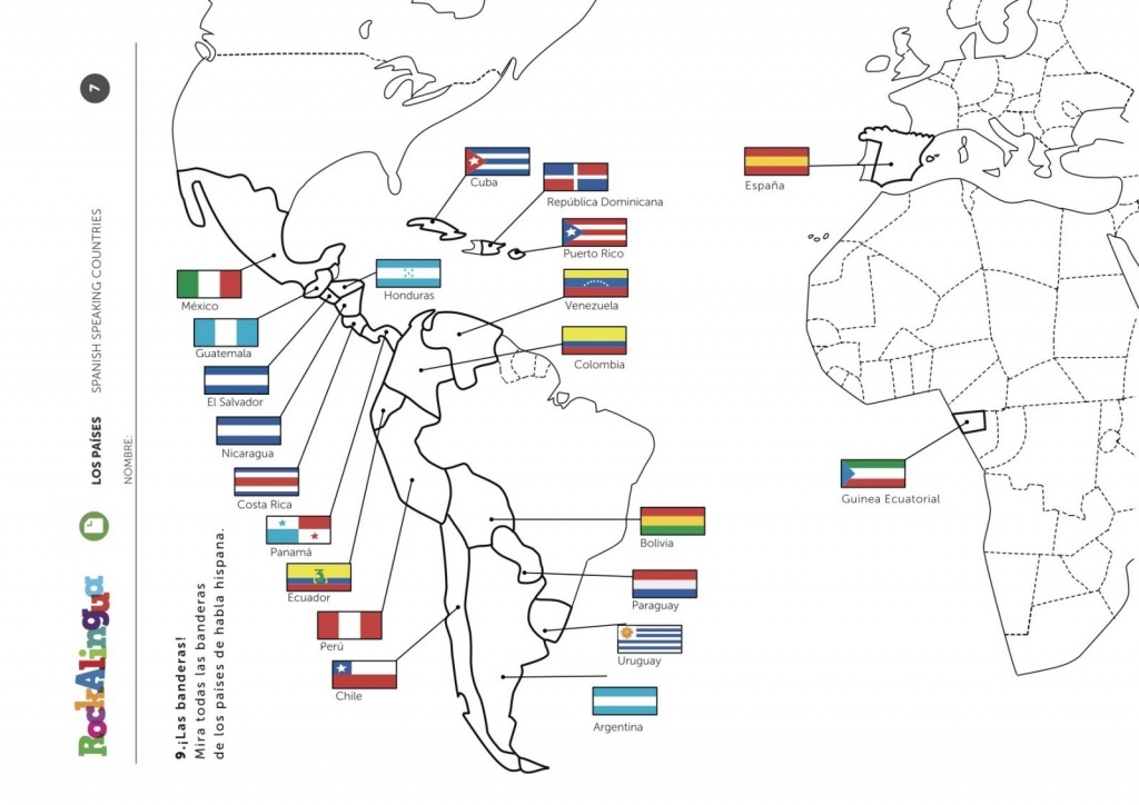 Printable Map Of Spanish Speaking Countries