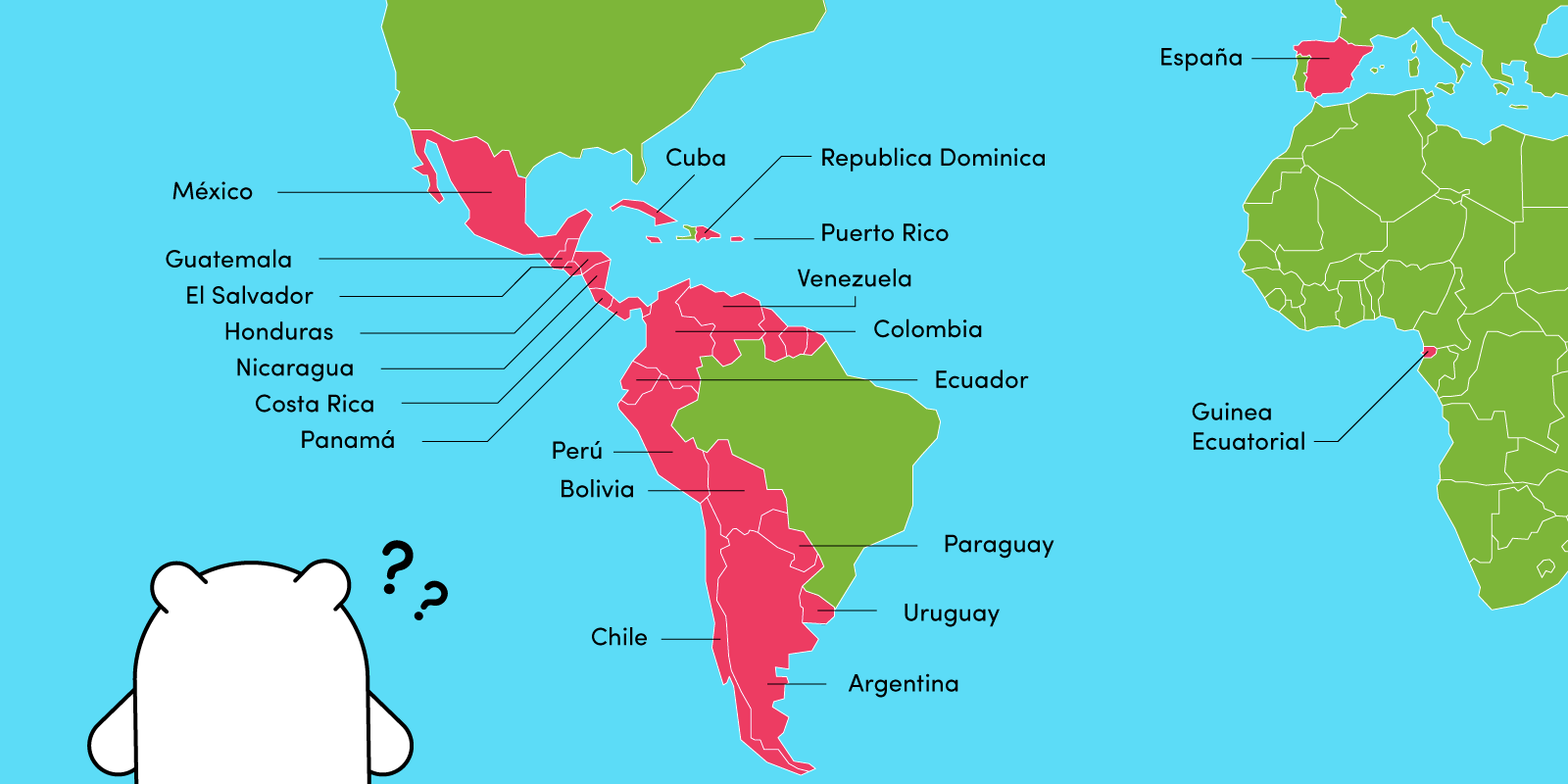 Printable Map Of Spanish Speaking Countries