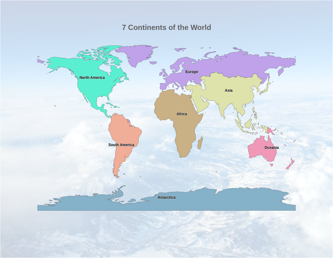 Printable Map Of The Seven Continents