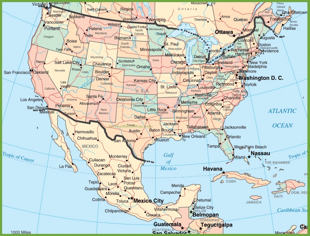 Printable Map Of The United States And Mexico Printable US Maps