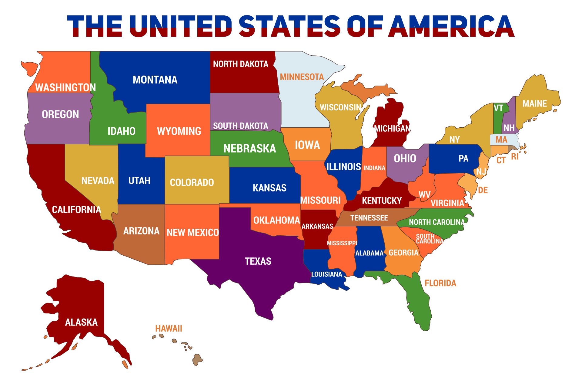 Printable Map Of The United States Printable JD