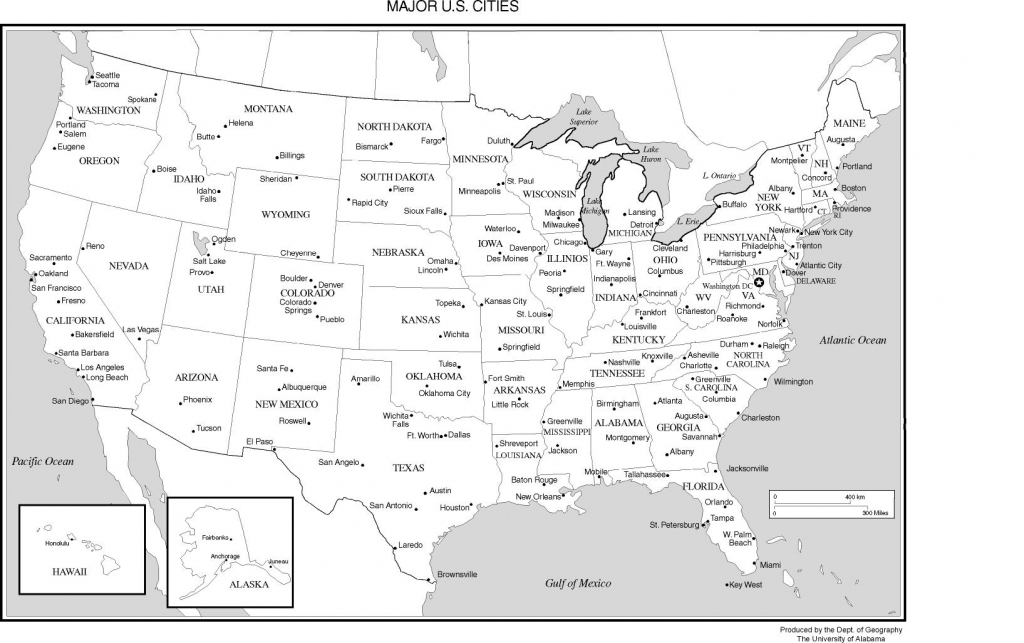 Printable Map Of The United States With Major Cities Printable US Maps