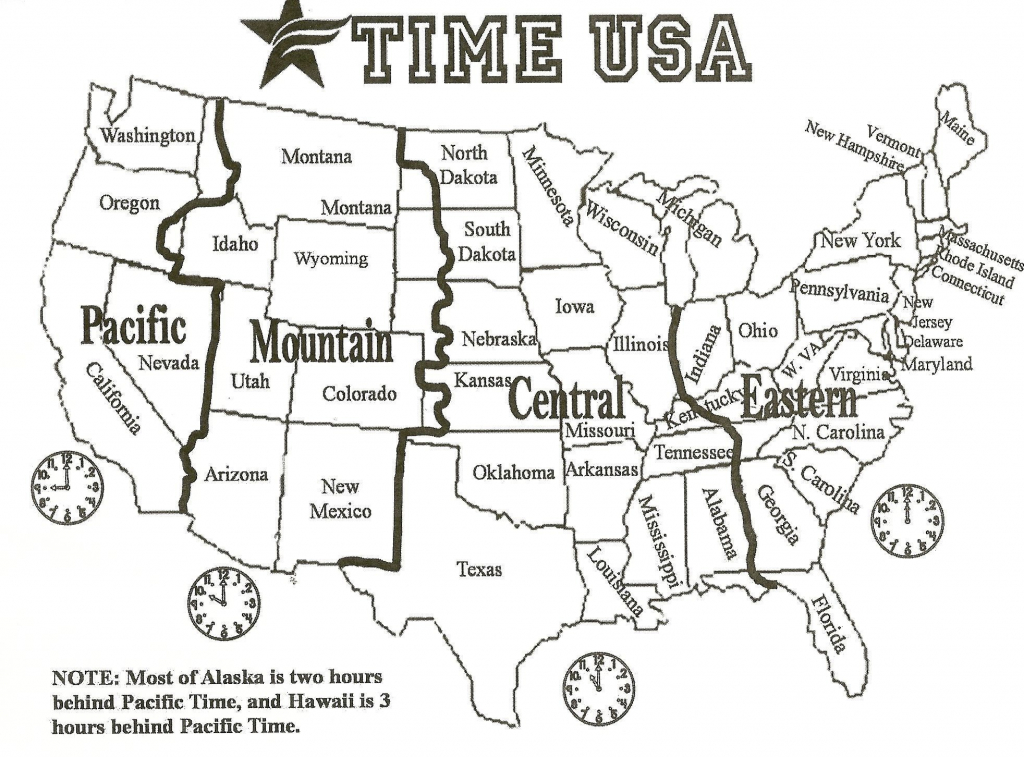 Printable Map Of Us Time Zones Usa Time Zone Map Lovely United 
