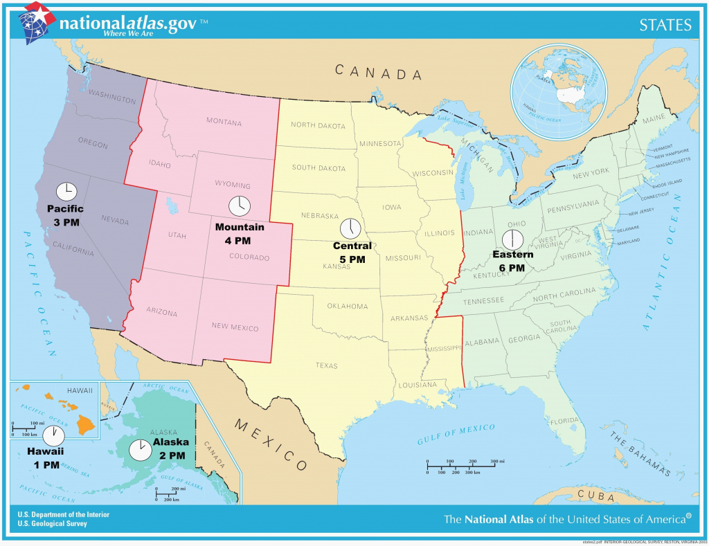 Printable Map Of Us Time Zones Usa Time Zone Map Lovely United 