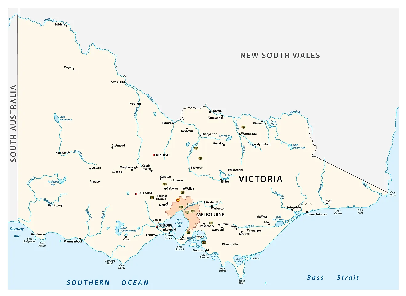 Printable Map Of Victoria