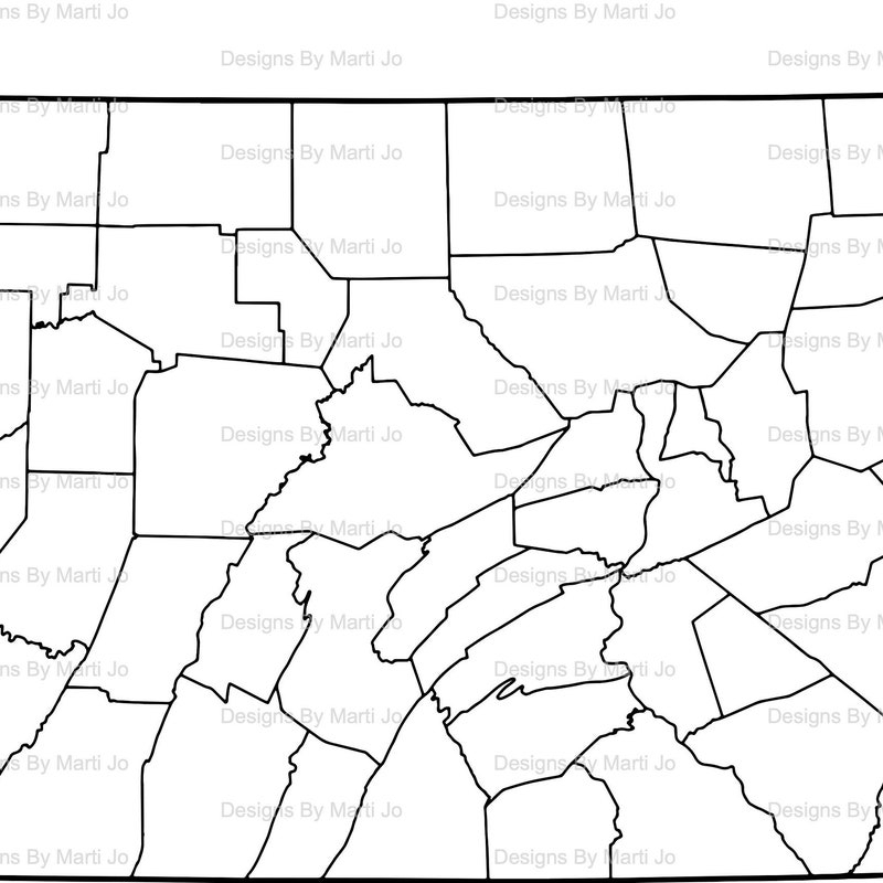 Printable Map Pa Etsy