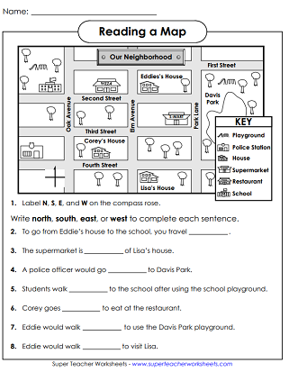 Printable Map Skills Worksheets PDF Engaging Geography Exercises