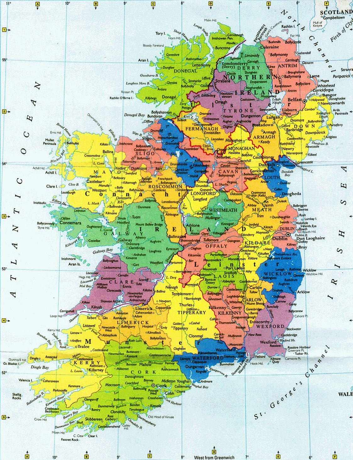 Printable Map Symbols New Free Printable Map Ireland Printable Map