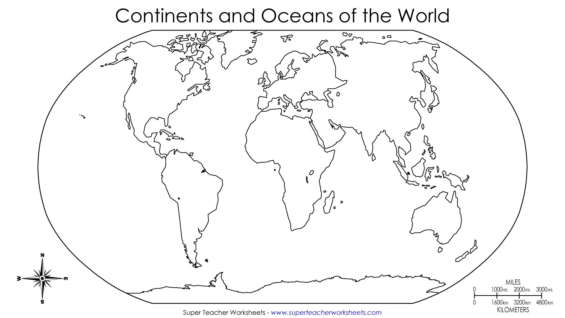Printable Map To Label Continents And Oceans Elegant Best S Of Blank 