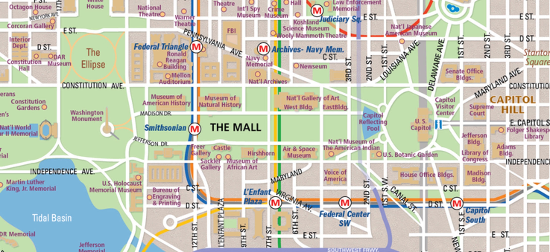 Printable Map Washington Dc Luxury National Mall Map In Washington D C 