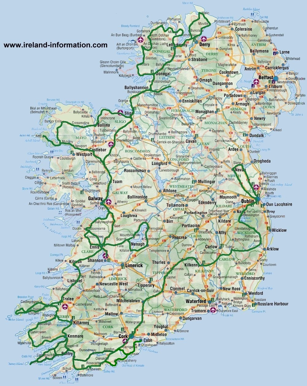 Printable Maps Of Ireland