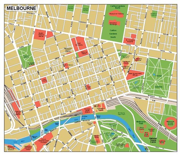 Printable Melbourne Cbd Map