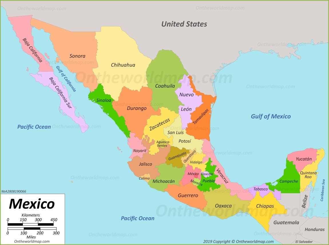 Printable Mexico Map