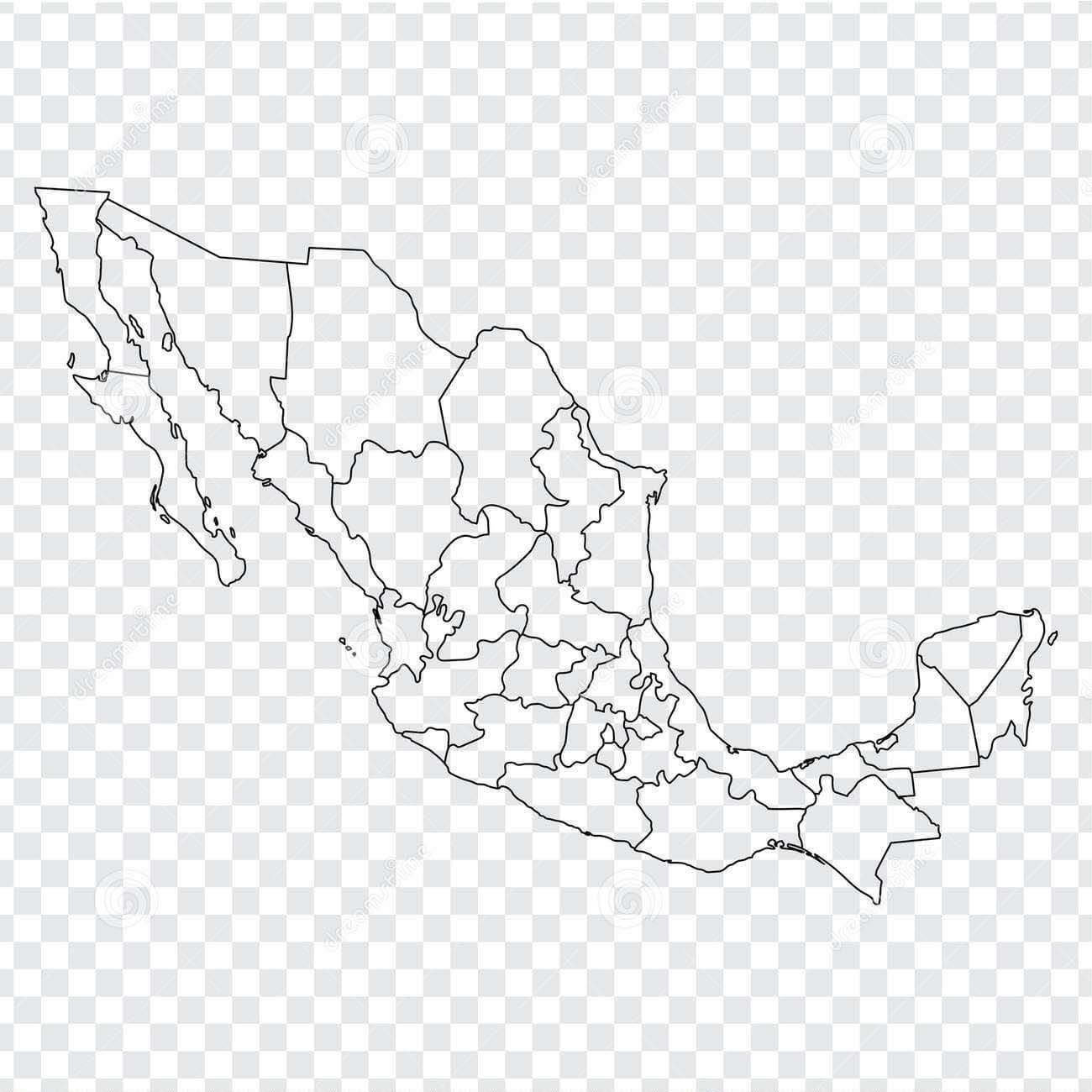 Printable Mexico Map Blank 1 Free Download And Print For You 