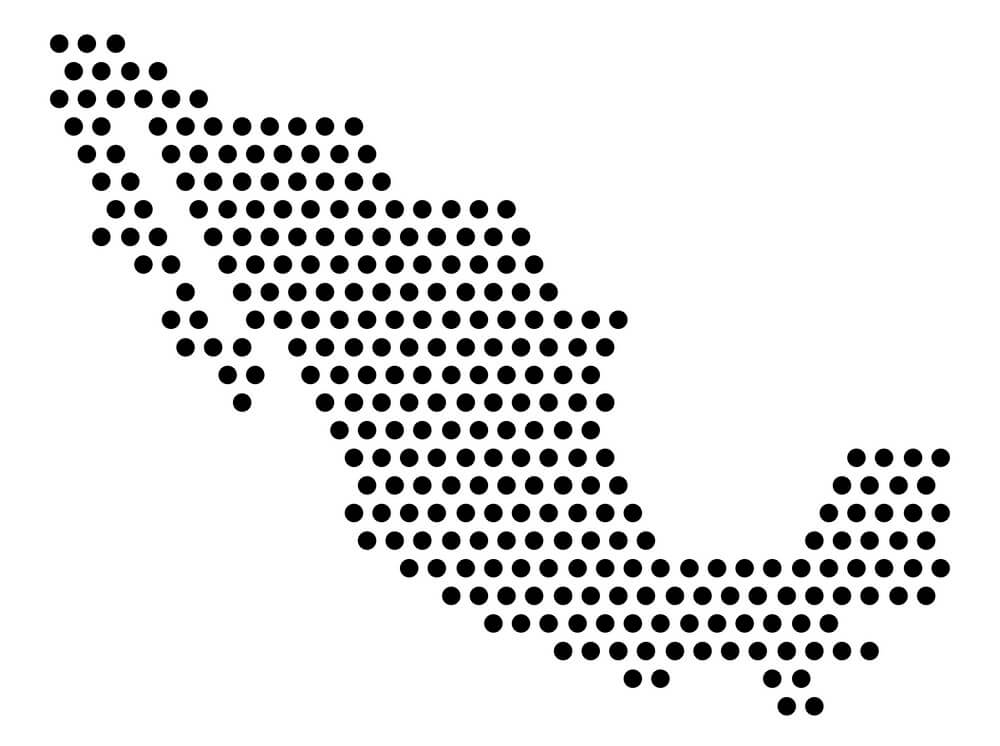 Printable Mexico Map Dotted Free Download And Print For You