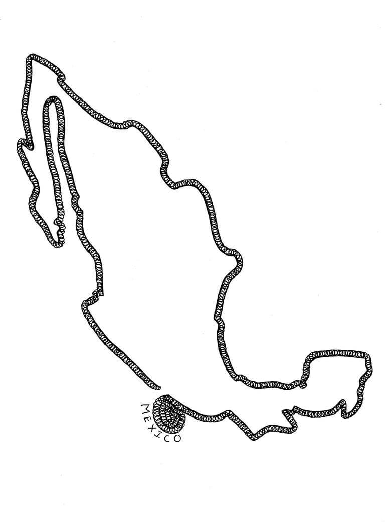 Printable Mexico Map Drawing Free Download And Print For You 