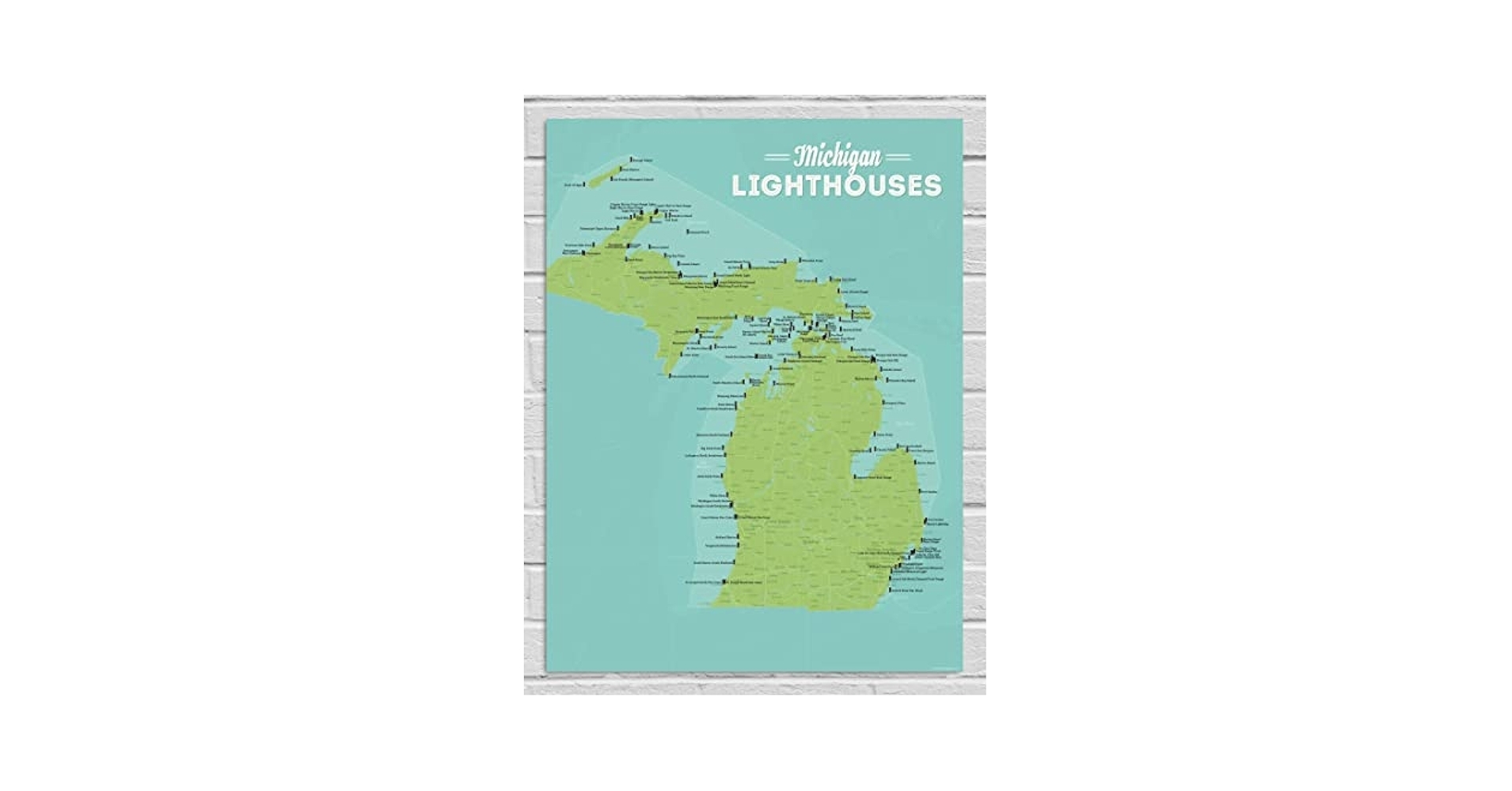 Printable Michigan Lighthouse Map Free Printable Maps