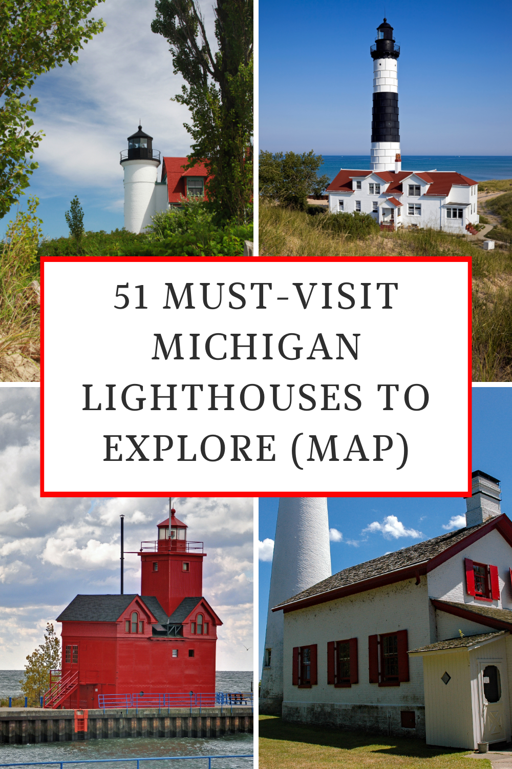 Printable Michigan Lighthouse Map