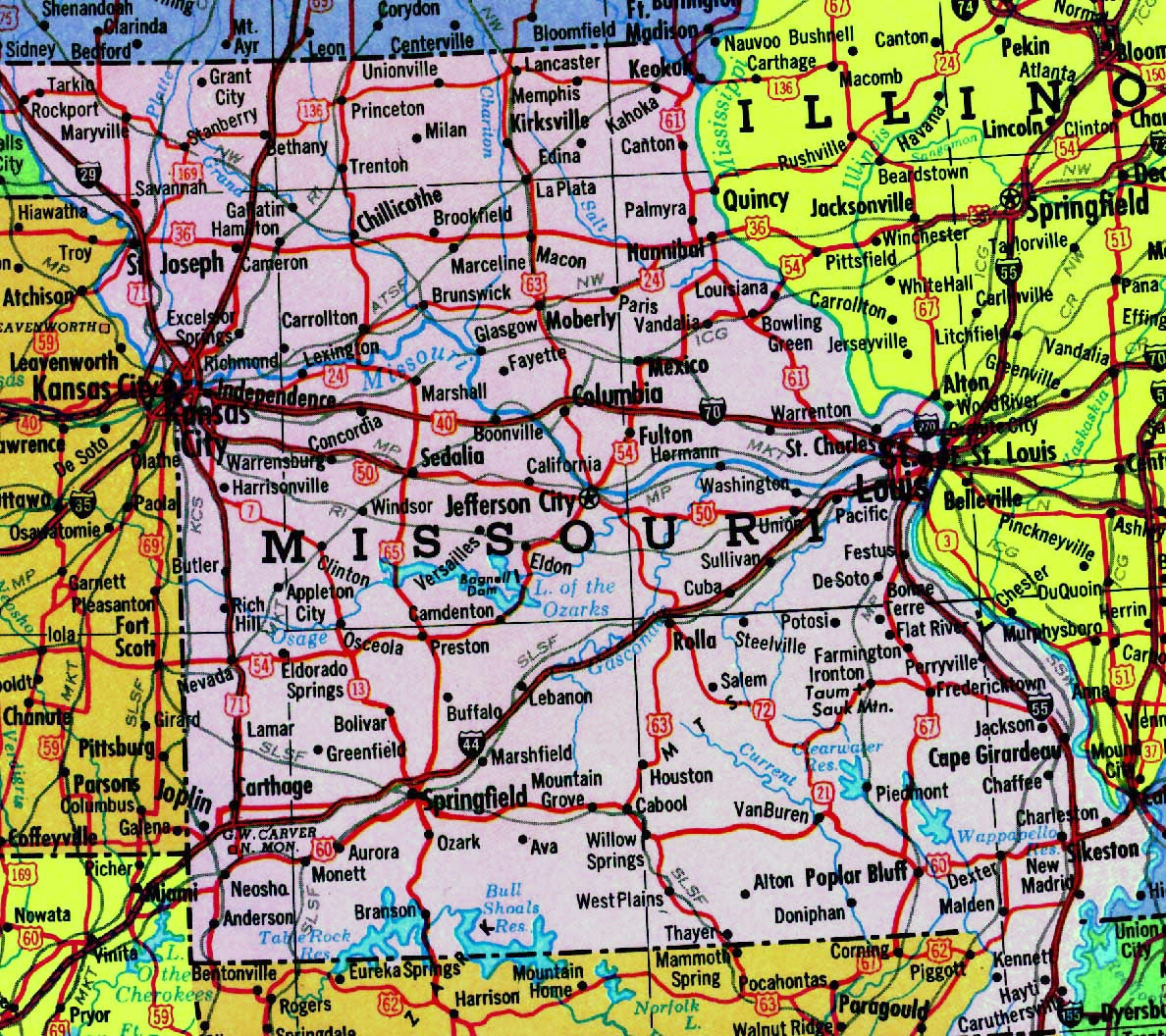 Printable Missouri Map