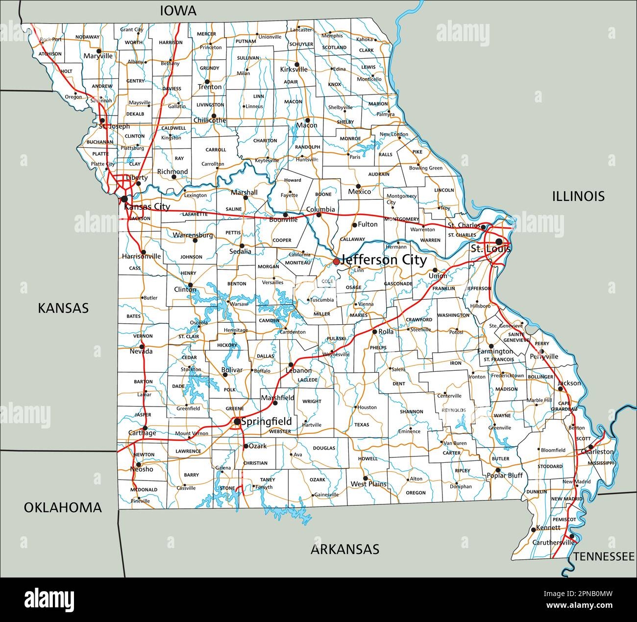 Printable Missouri Road Map