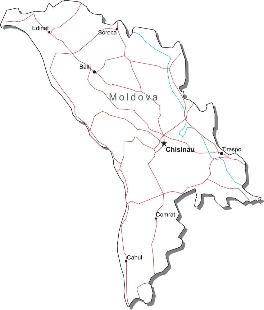 Printable Moldova City Map Free Download And Print For You 