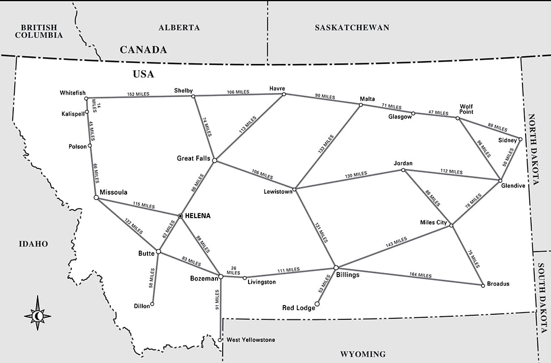 Printable Montana Map Road Free Download And Print For You 