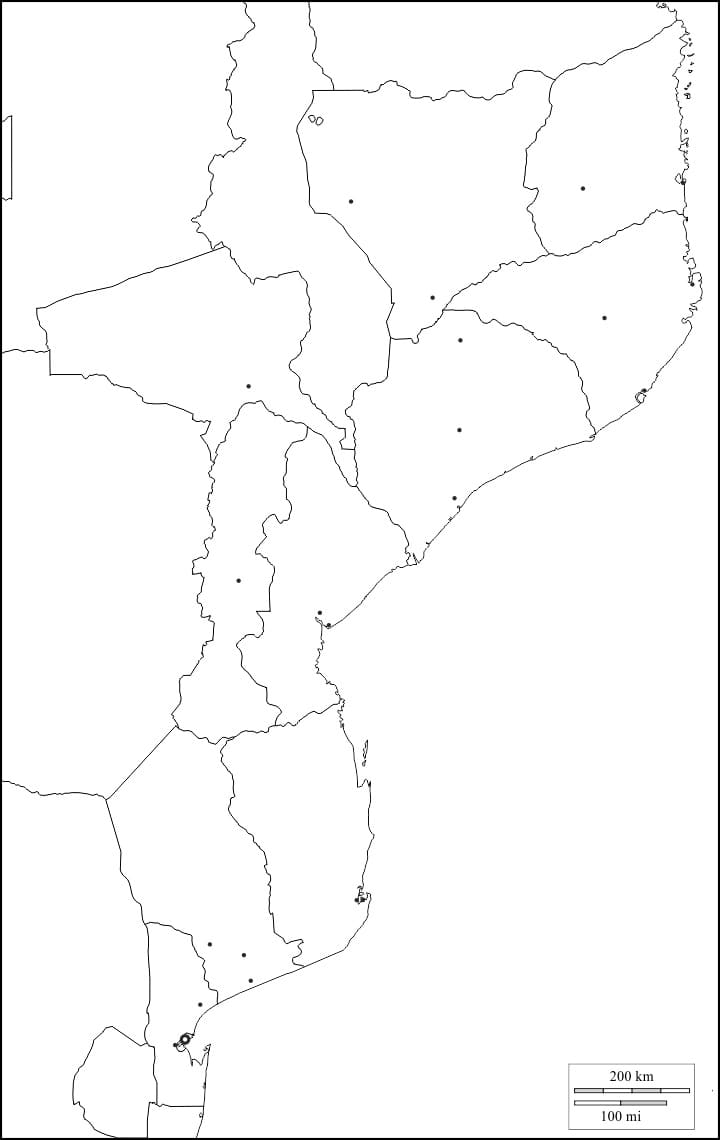 Printable Mozambique Map Outline Free Download And Print For You 