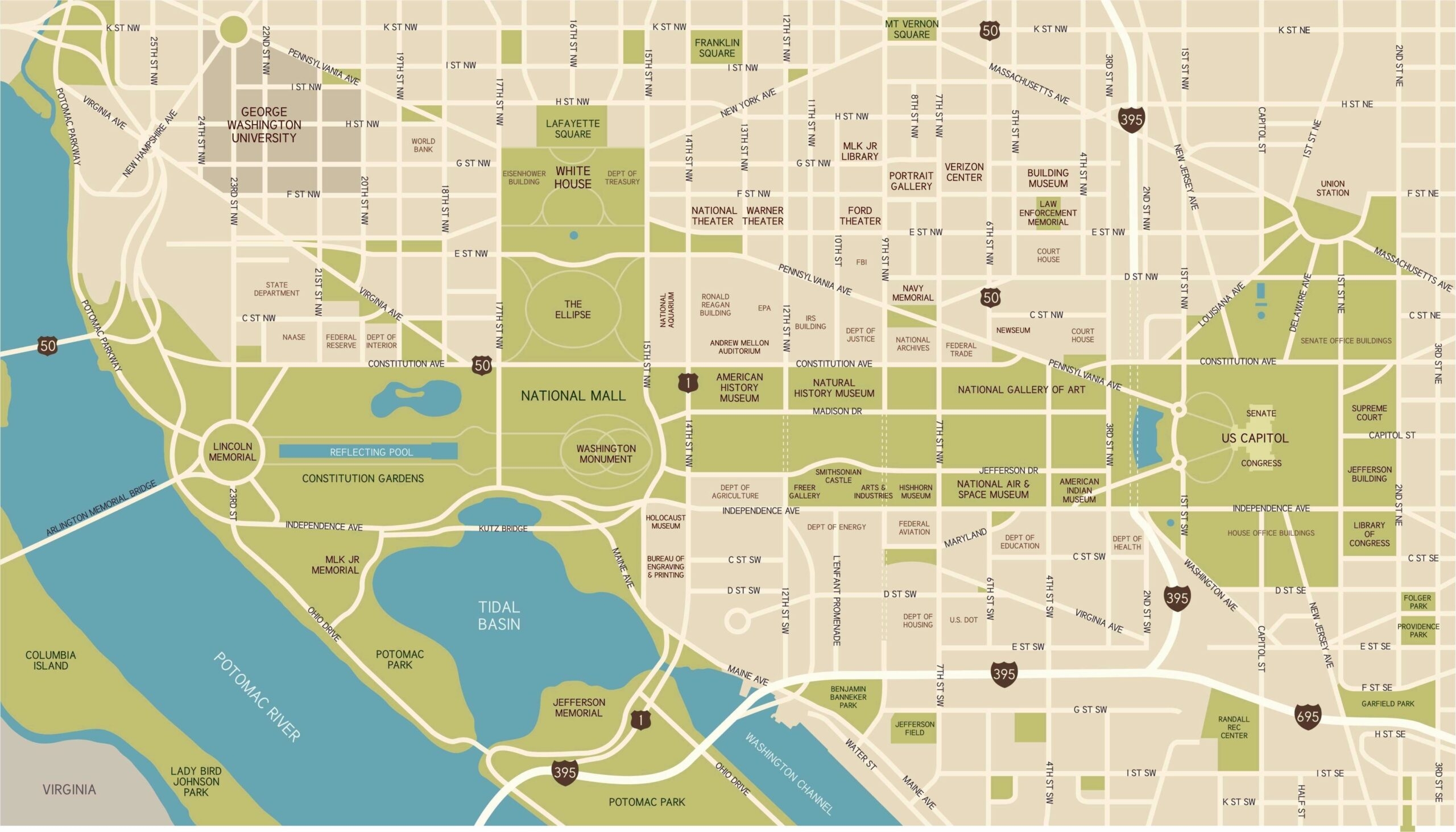 Printable National Mall Map Free Printable Map