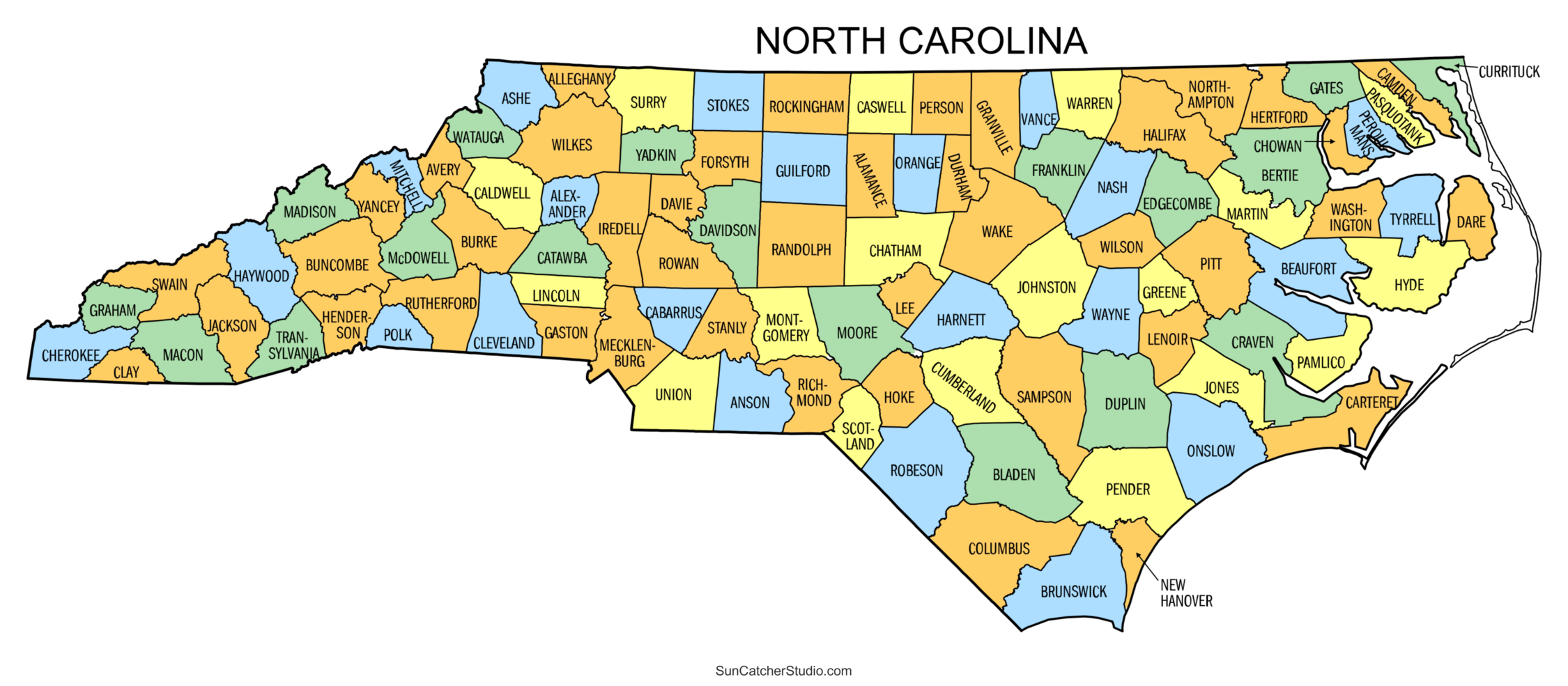 Printable Nc County Map Free Printable Map