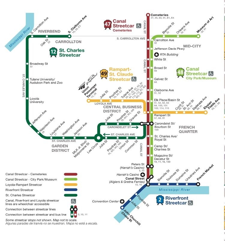 Printable New Orleans Streetcar Map Dev onallcylinders
