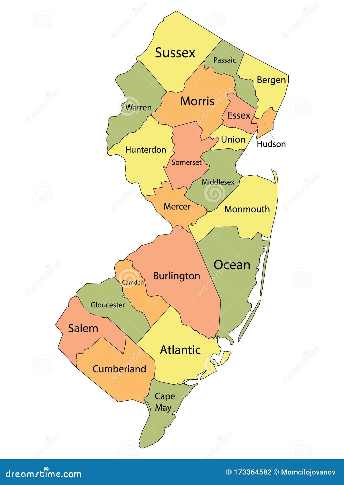 Printable Nj County Map