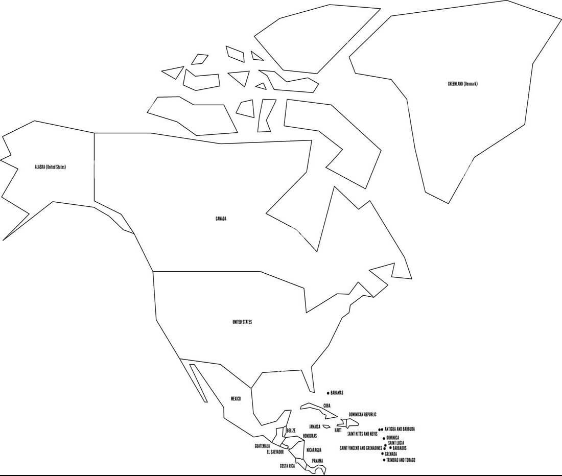 Printable North America Map 2 Free Download And Print For You 