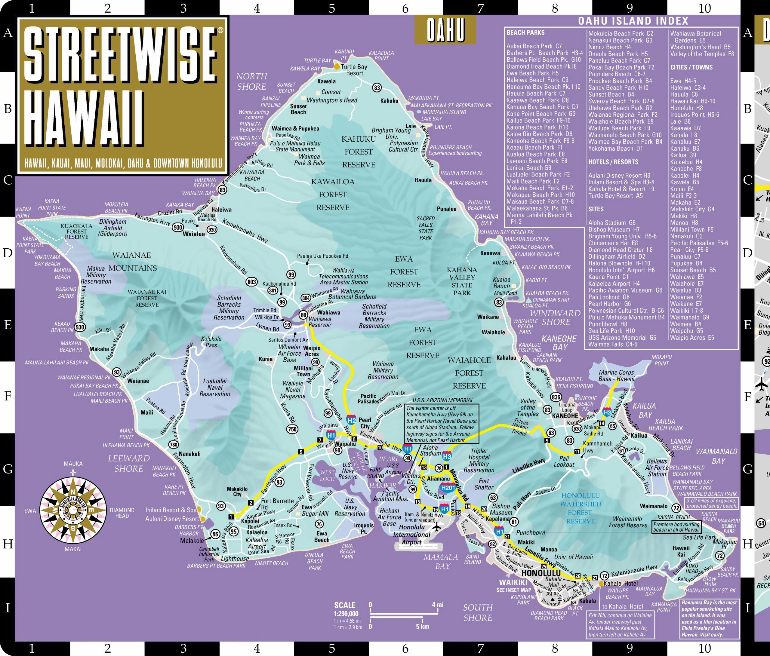 Printable Oahu Tourist Map